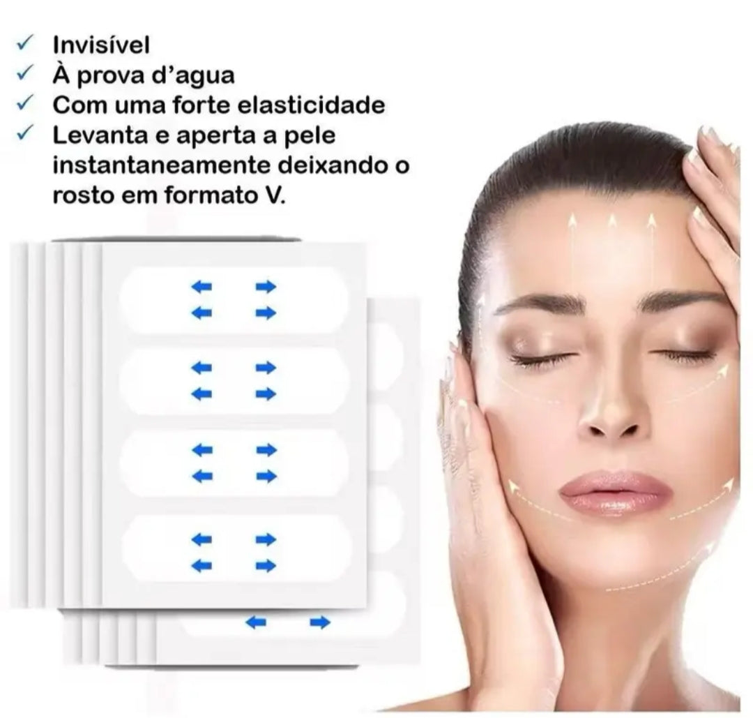 Belle Lift® - Adesivo Lifting Antirrugas e Contra Flacidez (Pague 20 Leve 40)