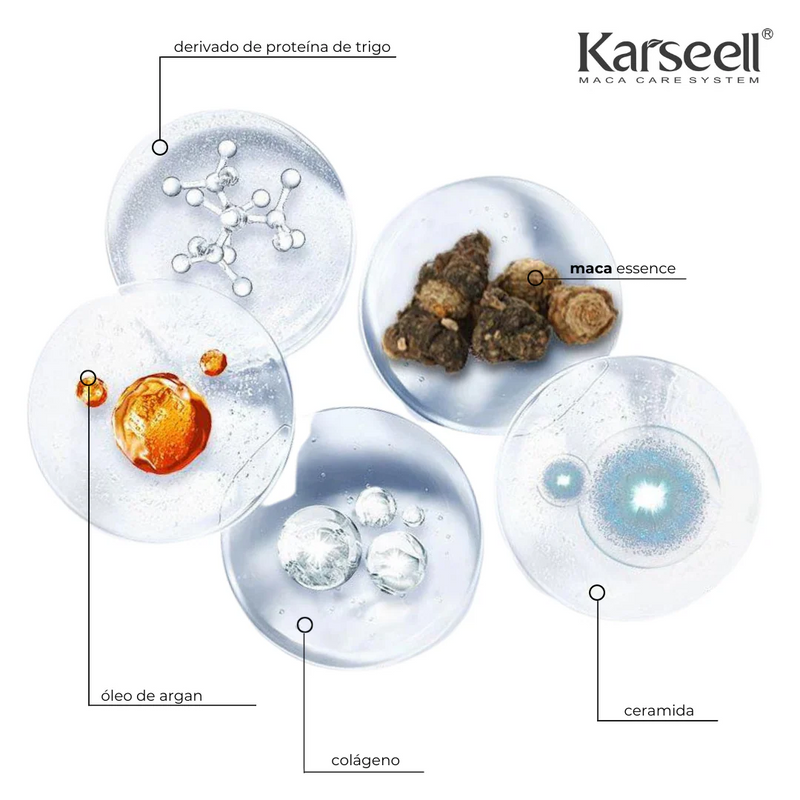 Karseell - Máscara de Colágeno Alemã 500g (Restauração Completa) + Brinde Óleo de Maca Essence